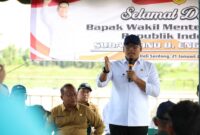 Wakil Menteri Pertanian (Wamentan), Sudaryono saat meninjau Bendungan Sidoras yang terletak di Desa Cinta Rakyat, Kecamatan Percut Sei Tuan, Kabupaten Deli Serdang. (Dok. Kementan)