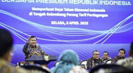 Presiden RI Prabowo Subianto dalam acara 'Sarasehan Ekonomi Bersama Presiden RI, Jakarta. (Dok. Setkab.go.id)